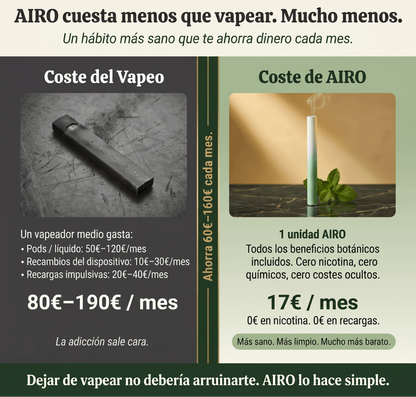 AIRO HERBAL PEN | Inhalador que Satisface el Gesto y las Ganas de Fumar