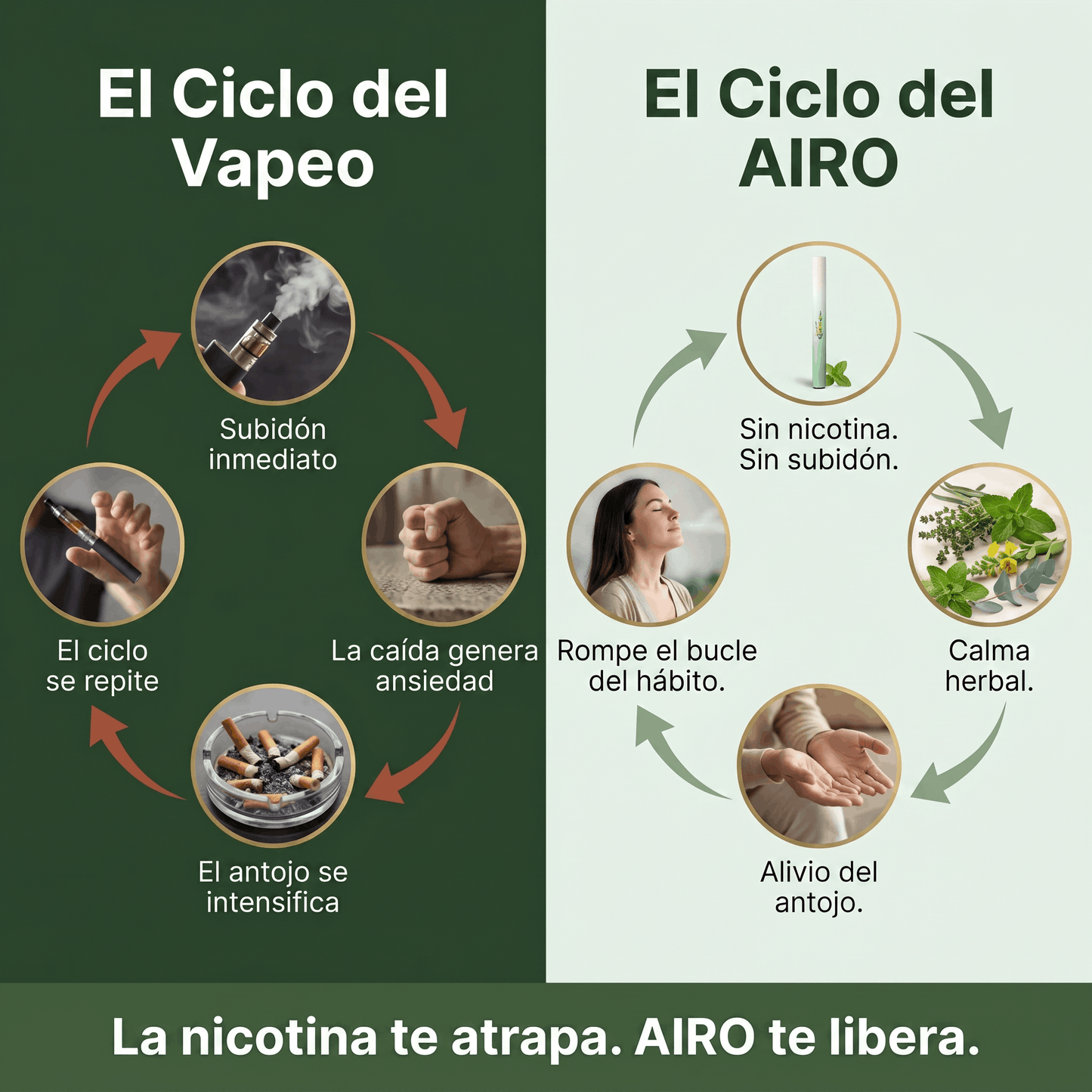 AIRO HERBAL PEN | Inhalador que Satisface el Gesto y las Ganas de Fumar