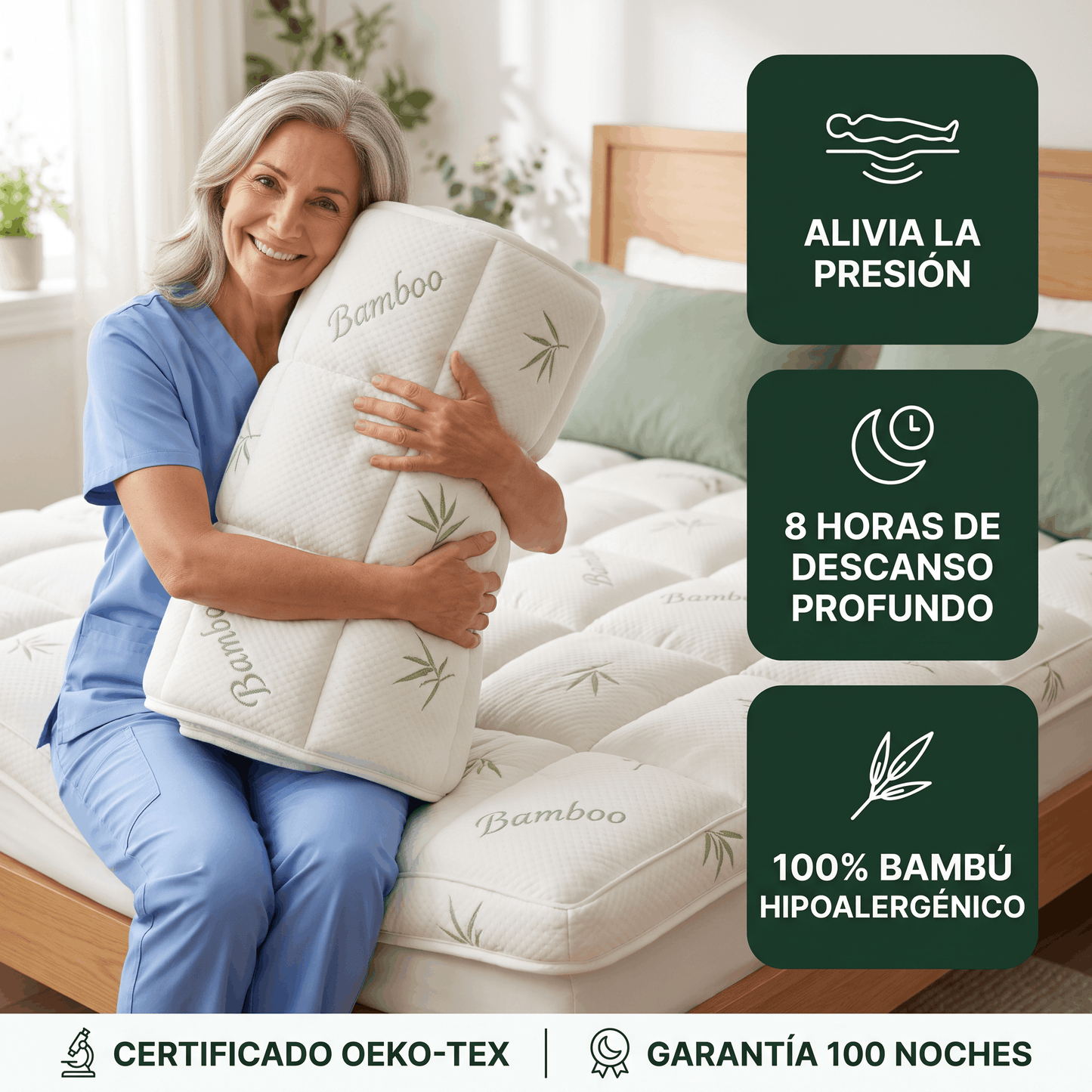 TrueSleep | Cubrecolchón de Bambú